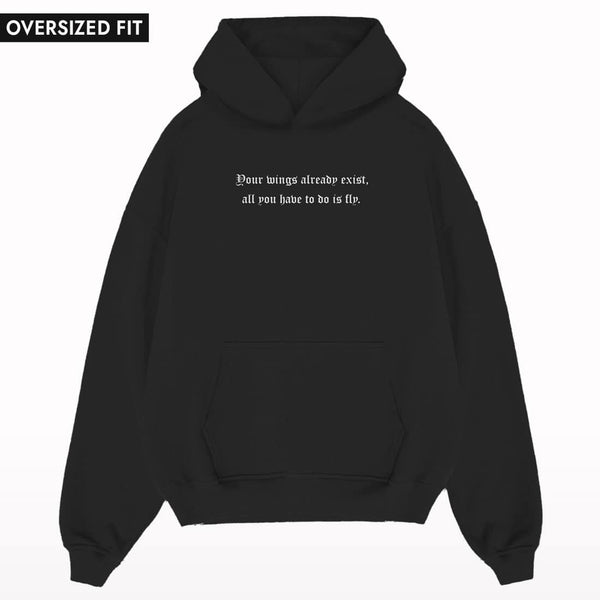 Angel Wings Oversized Hoodie - Crunk Thread