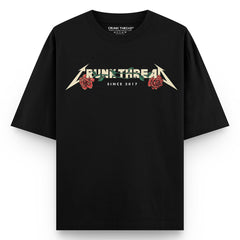 Crunk Thread Rose With Angel Wings Oversized T-shirt