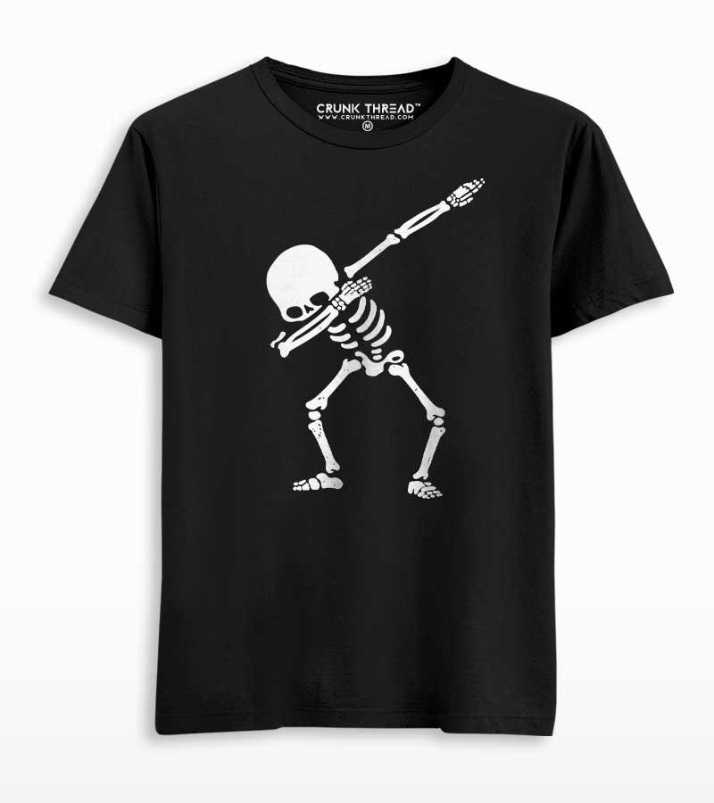 Dabbing Skeleton Men's Printed T-shirt - Crunk Thread