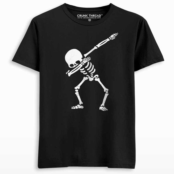 Dabbing Skeleton Men's Printed T-shirt - Crunk Thread