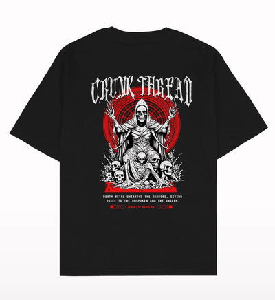 Death Metal Graphic Oversized T-shirt - Crunk Thread