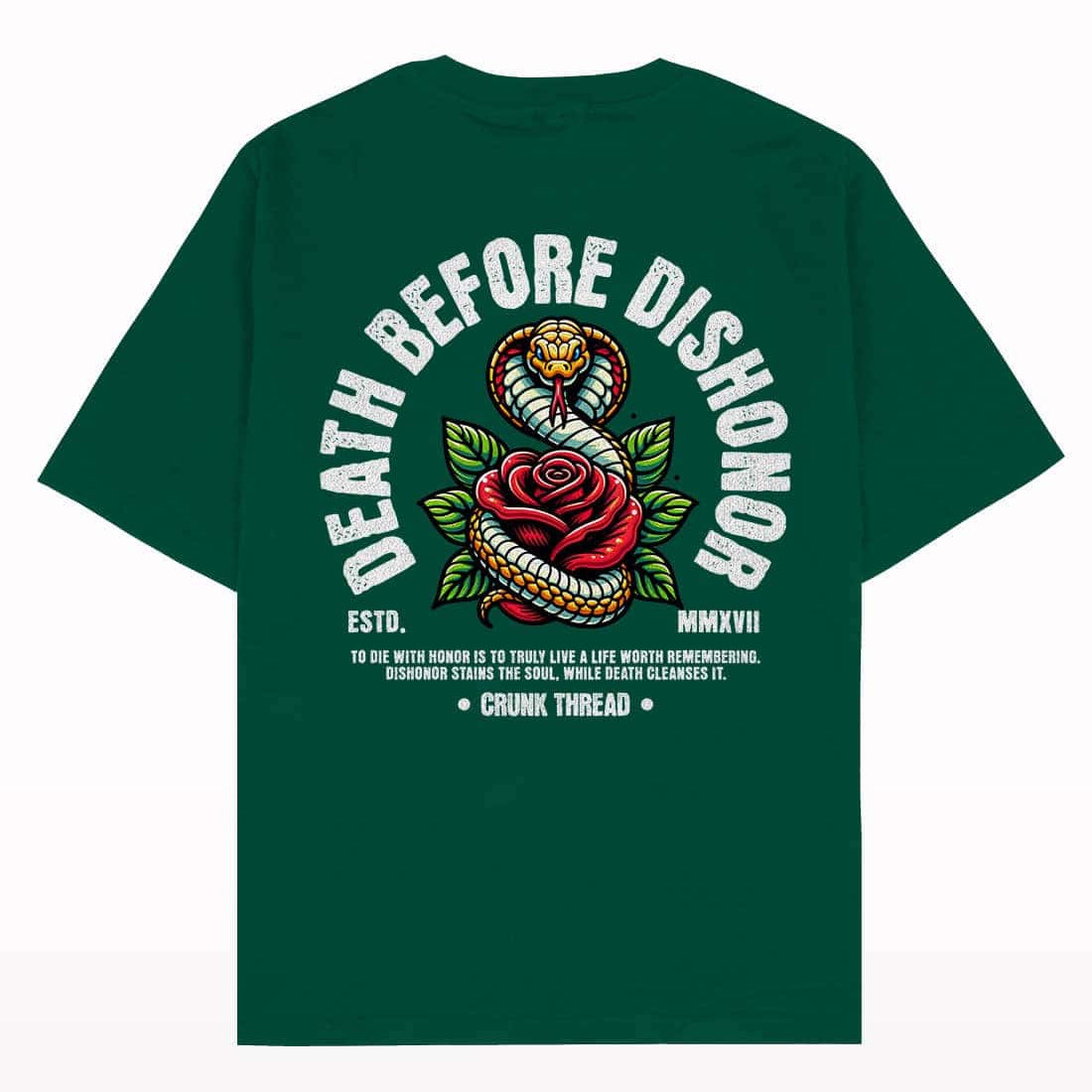 Death Before Dishonor Oversized T-shirt - Crunk Thread
