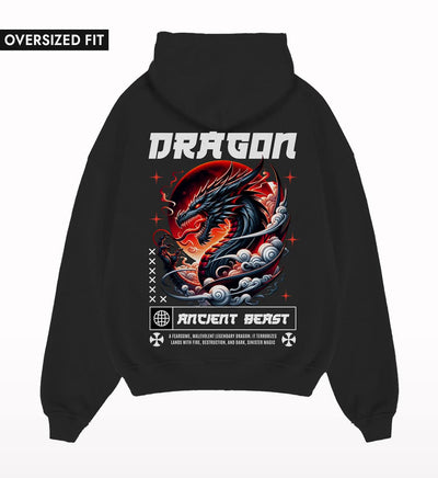 Dragon Ancient Beast Oversized Hoodie - Crunk Thread