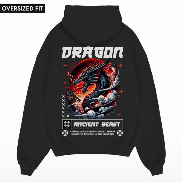 Dragon Ancient Beast Oversized Hoodie - Crunk Thread