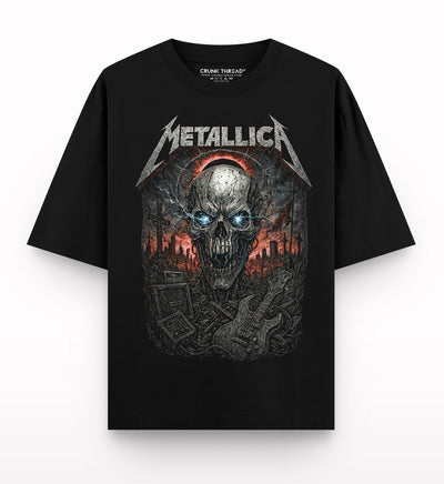 Dystopian-Skull-Oversized-T-shirt - Crunk Thread