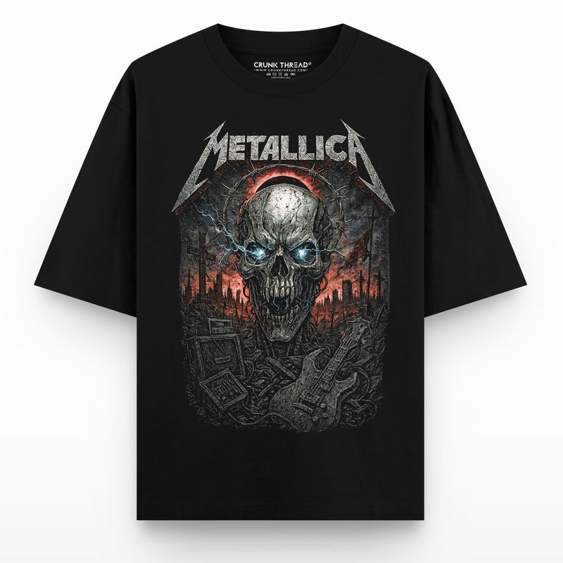 Dystopian Skull Oversized T-shirt