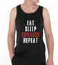 Eat Sleep Conquer Repeat Printed Tank Top