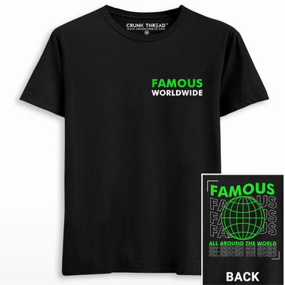 Famous Worldwide Front-Back Printed T-shirt - Crunk Thread