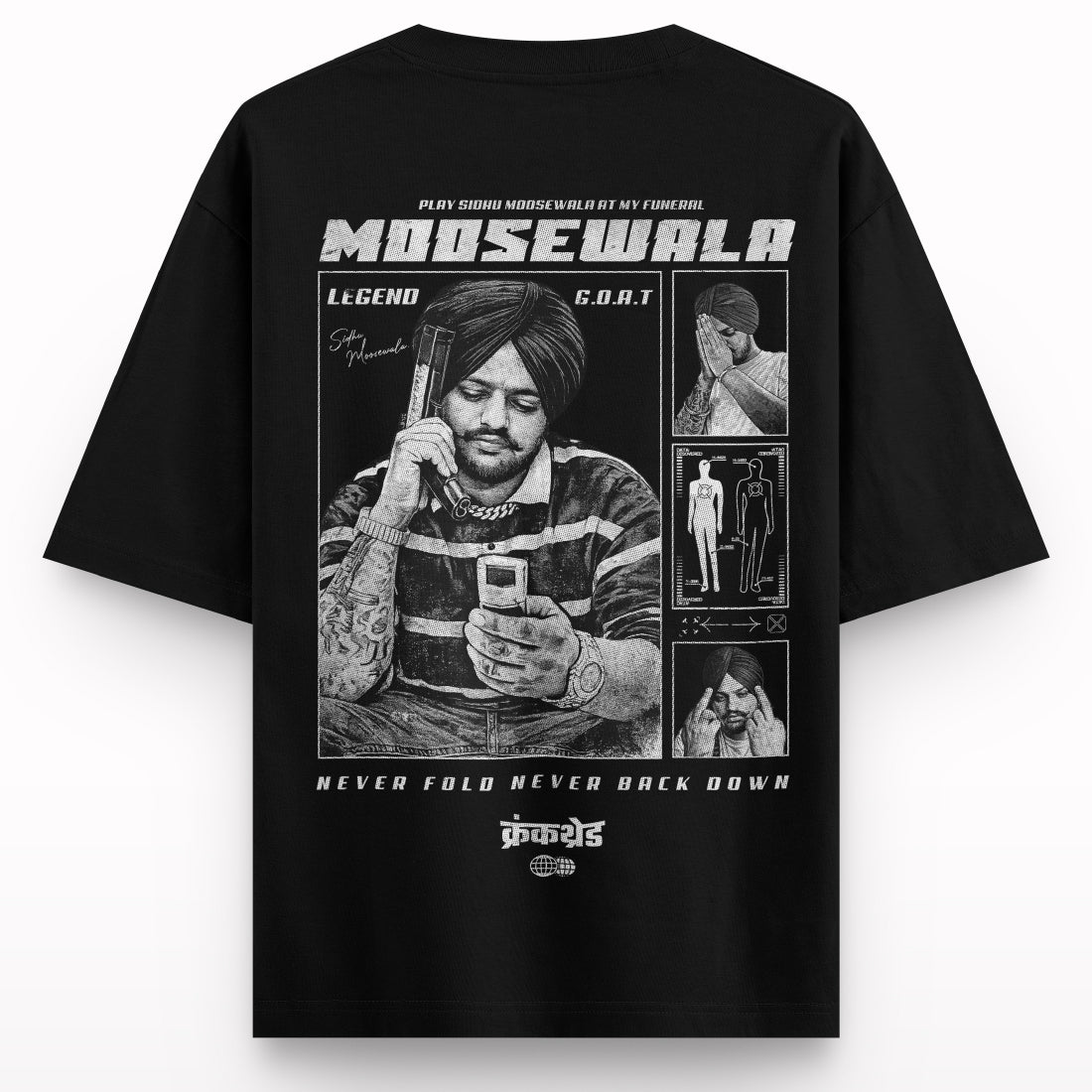 GOAT-SIDHU-MOODEWALA-OVERSIZED-T-SHIRT - Crunk Thread