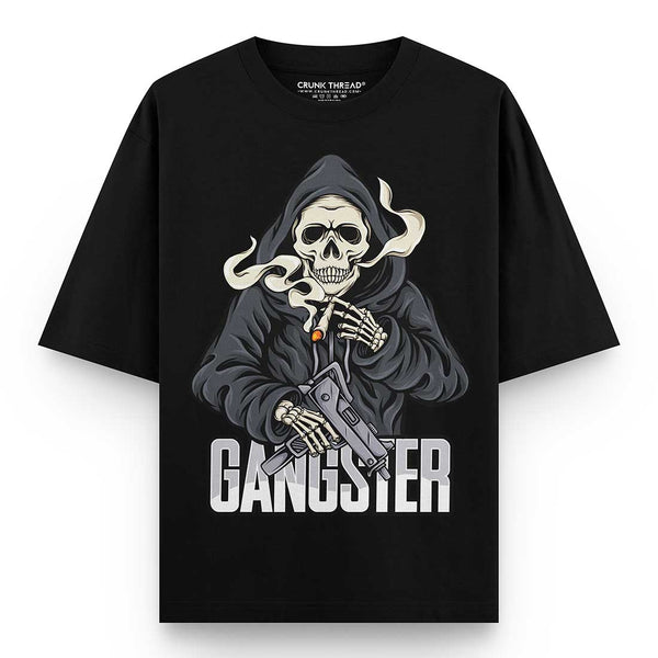 Gangster-Skeletal-oversize-t-shirt - Crunk Thread