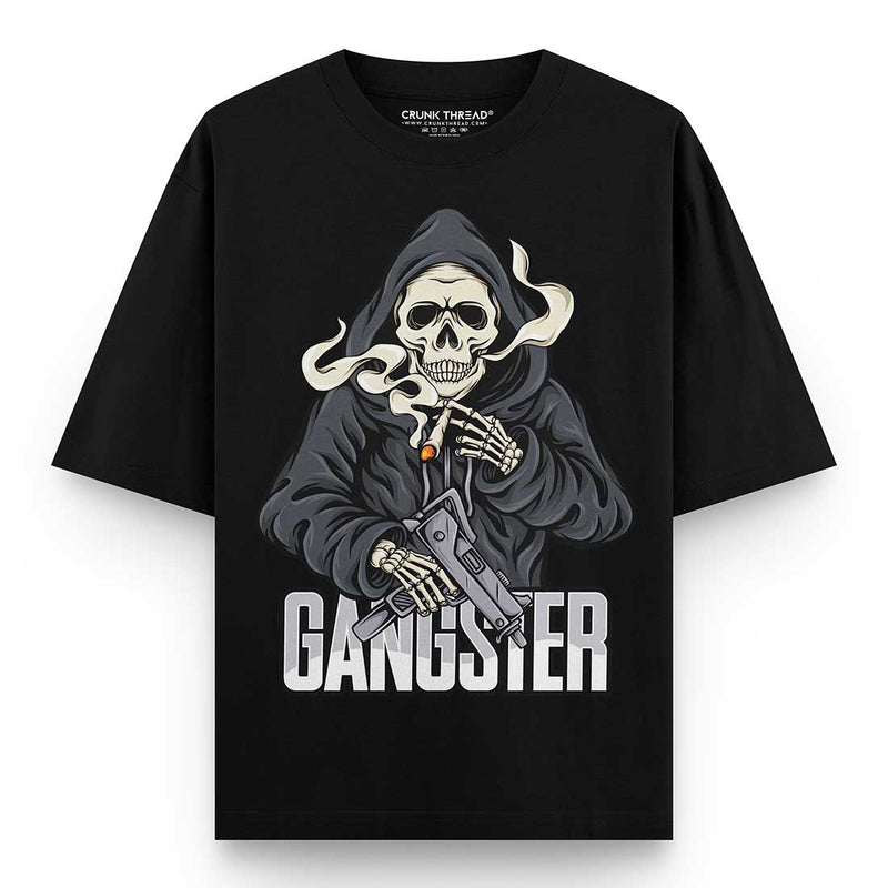 Gangster-Skeletal-oversize-t-shirt - Crunk Thread