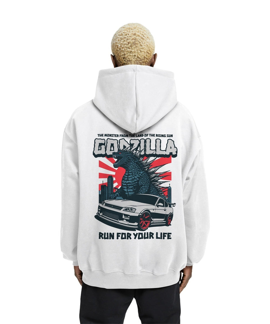 Godzilla Relaxed Drop Shoulder Hoodie - Crunk Thread