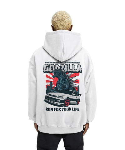 Godzilla Relaxed Drop Shoulder Hoodie - Crunk Thread