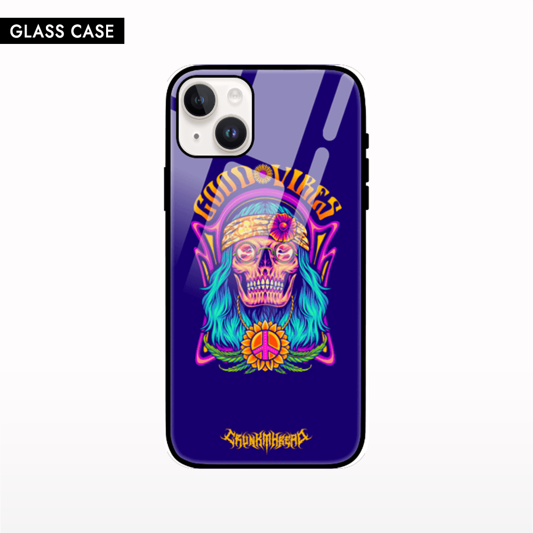 Good Vibes Hippie iPhone Glass Case - Crunk Thread