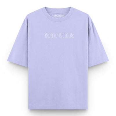 Good Vibes Oversized Lavender T-shirt