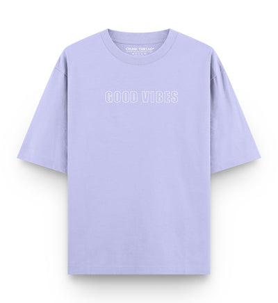 Good Vibes Oversized Lavender T-shirt