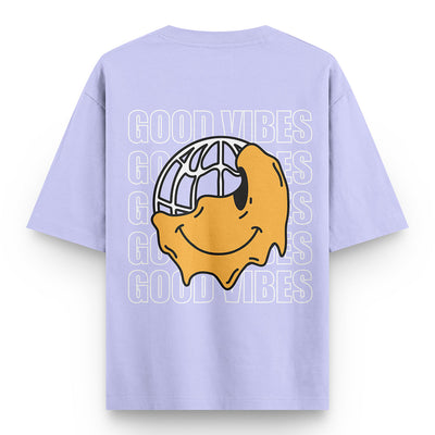 Good Vibes Oversized Lavender T-shirt