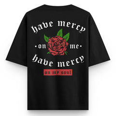 Mercy Oversized Drop Shoulder Front-Back Print T-shirt