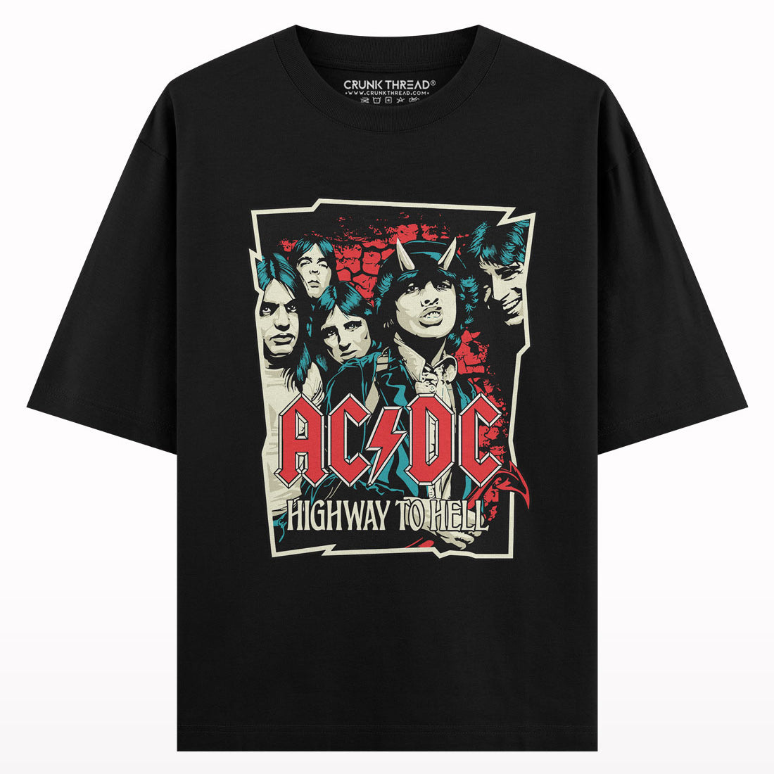 Highway to hell AC DC Oversized T-shirt.
