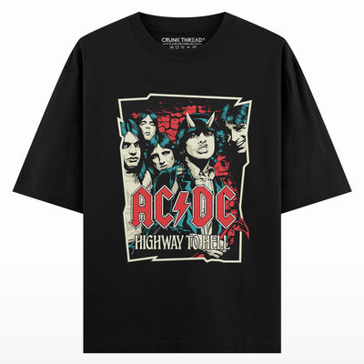 Highway to hell AC DC Oversized T-shirt.