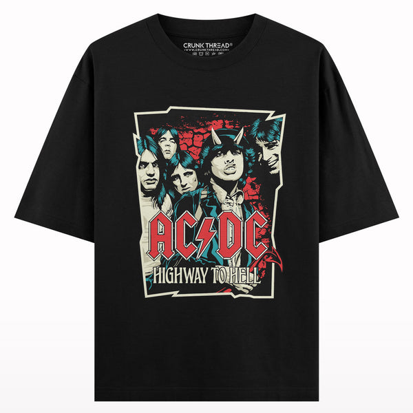 Highway to hell AC DC Oversized T-shirt.