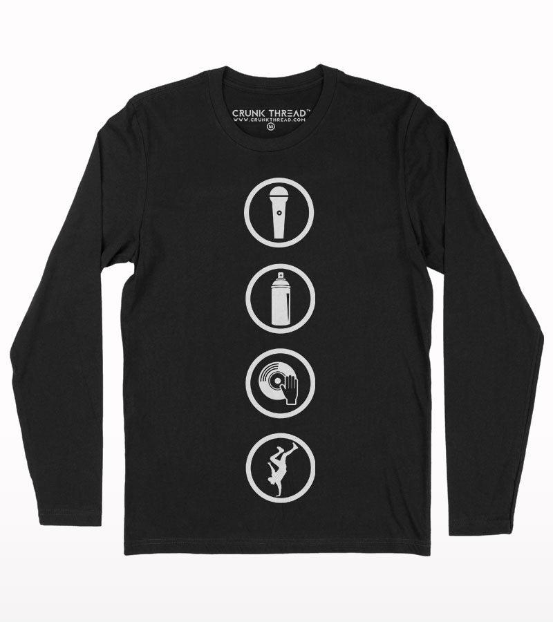 Hip hop elements full sleeve T-shirt - Crunk Thread