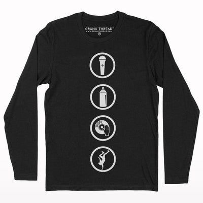 Hip hop elements full sleeve T-shirt - Crunk Thread