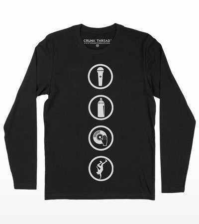Hip hop elements full sleeve T-shirt - Crunk Thread