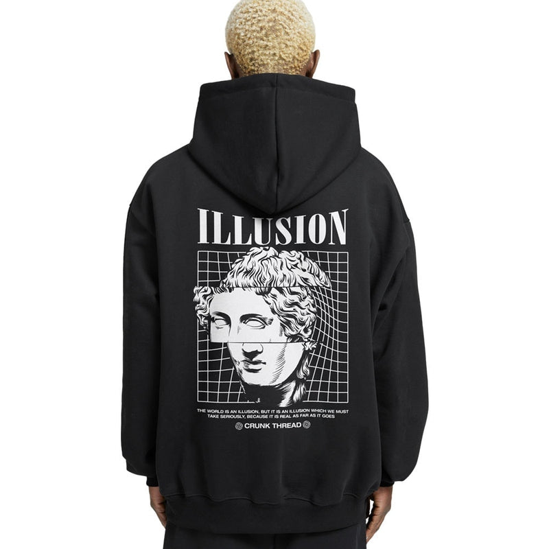 Illusion Relaxed Drop Shoulder Hoodie