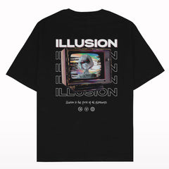 Idiot box Illusion Oversized T-shirt