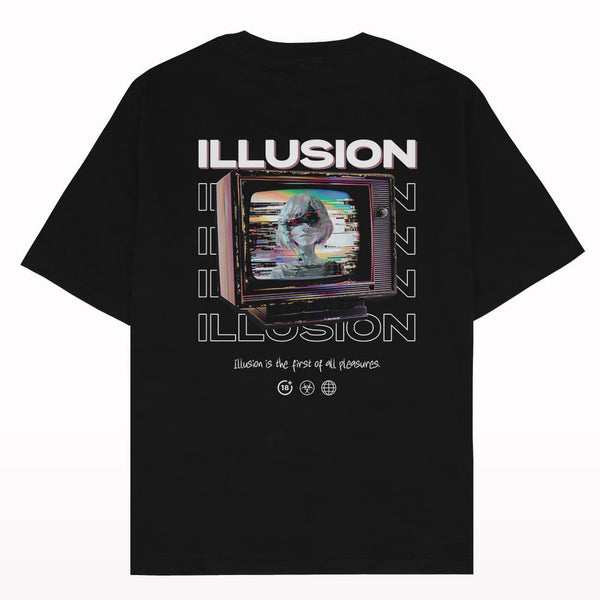 Idiot box Illusion Oversized T-shirt - Crunk Thread
