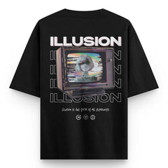 Idiot box Illusion Oversized T-shirt