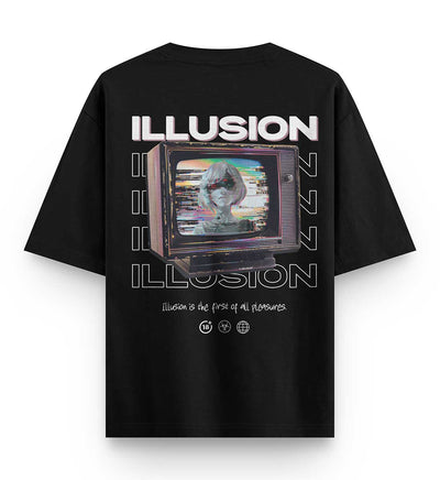 Idiot box Illusion Oversized T-shirt