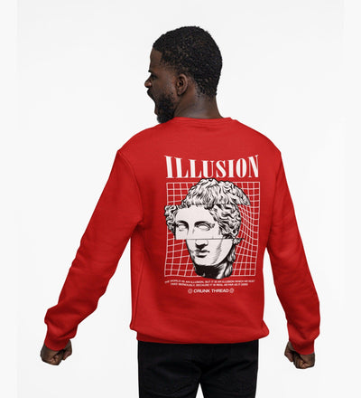 Illusion Graphic Printed Sweatshirt - Crunk Thread