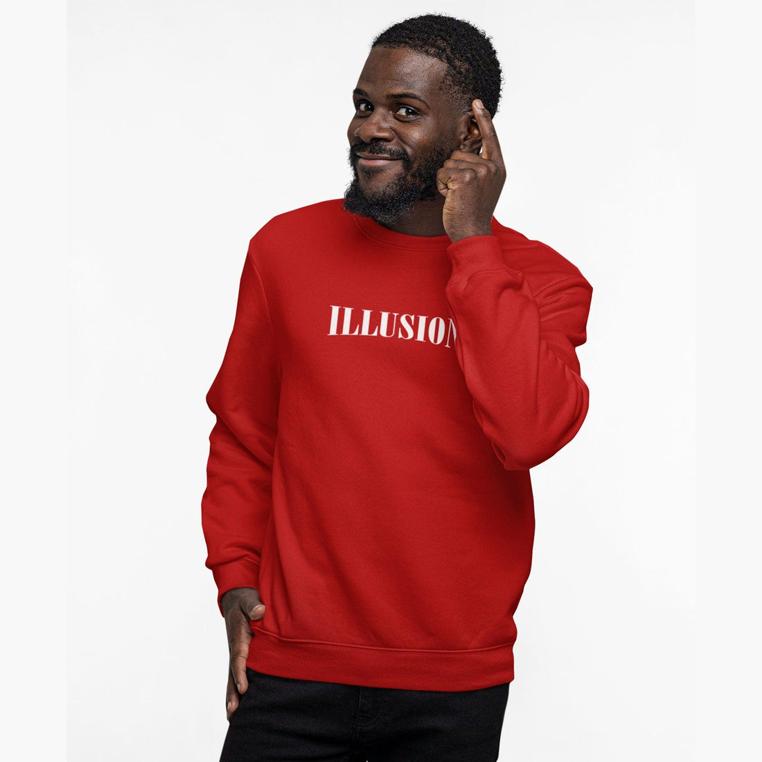 Illusion Graphic Printed Sweatshirt - Crunk Thread