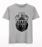 It's Beard Time Print Half Sleeve T-shirt