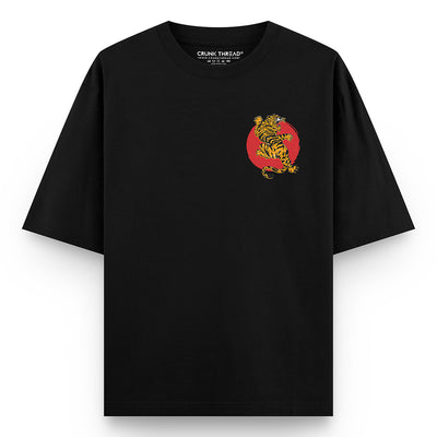 Japanese Tiger Oversized Back Print T-shirt