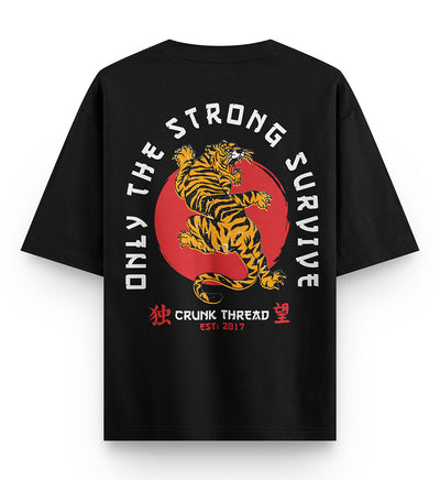 Japanese Tiger Oversized Back Print T-shirt