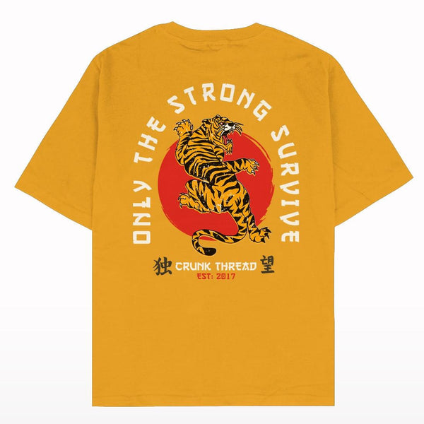 Japanese Tiger Oversized Back Print T-shirt - Crunk Thread