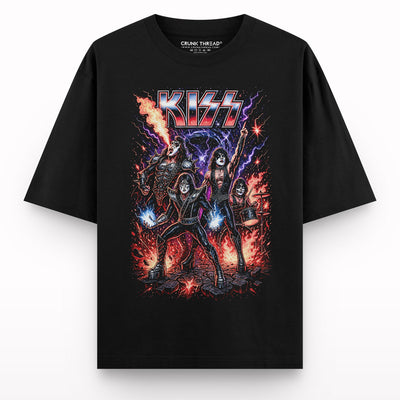 Kiss-oversized-t-shirt - Crunk Thread