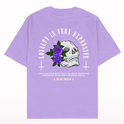Loyalty Is Very Expensive Rose Skull Oversized T-shirt - Crunk Thread