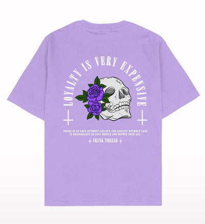 Loyalty Is Very Expensive Rose Skull Oversized T-shirt - Crunk Thread