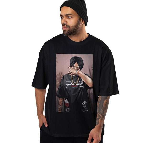 Legend Sidhu Moosewala Oversized T-shirt - Crunk Thread