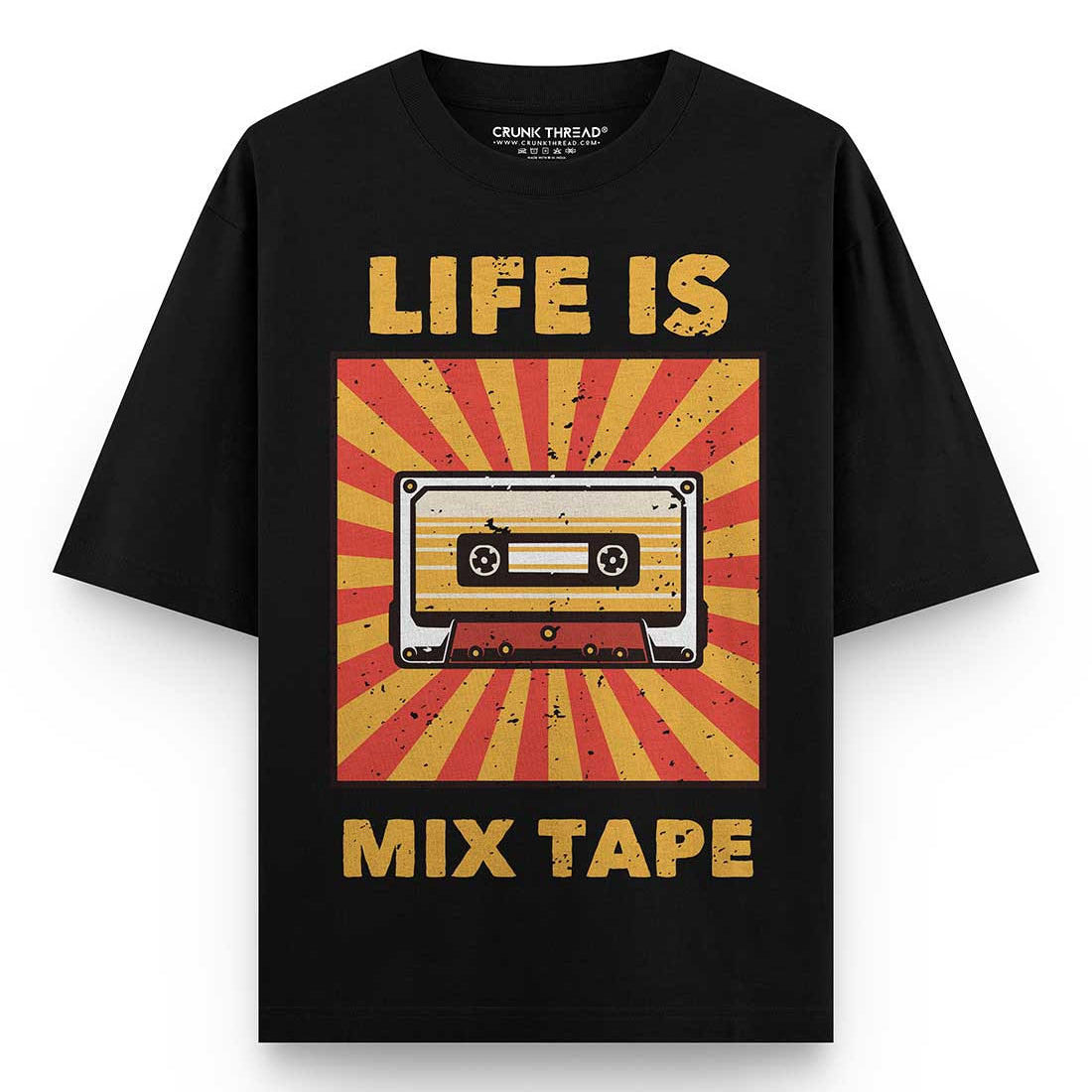 Life Is Mixtape Oversized T-shirt