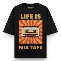 Life Is Mixtape Oversized T-shirt