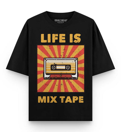 Life Is Mixtape Oversized T-shirt