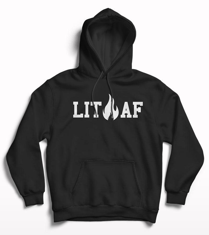Lit AF Men's Printed Hoodie - Crunk Thread