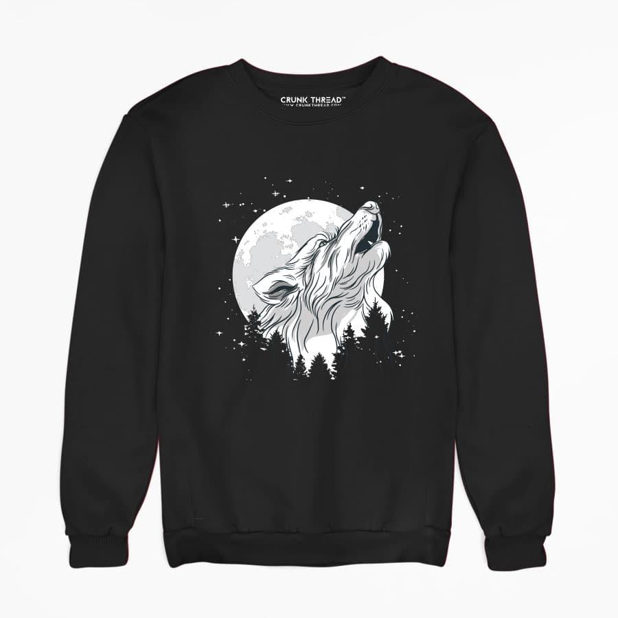 Lone Wolf Printed Sweatshirt - Crunk Thread