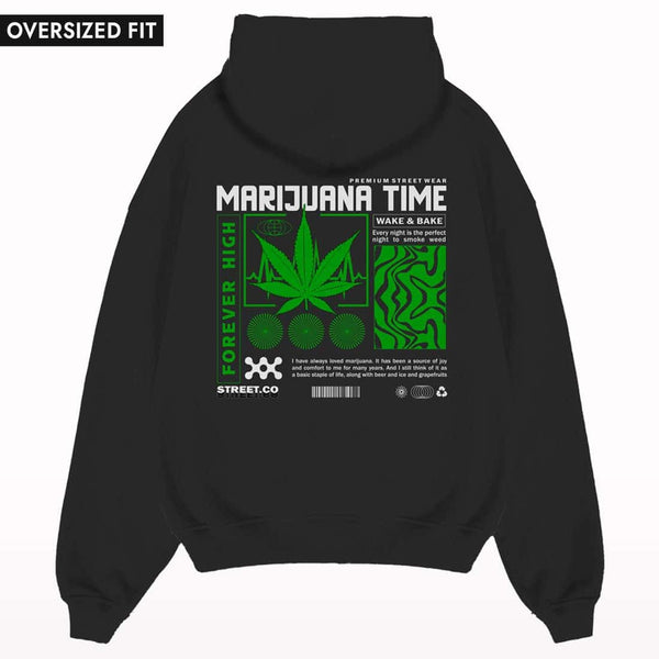Marijuana Time Oversized Hoodie - Crunk Thread