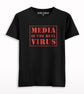 Media Is The Real Virus Printed T-shirt